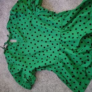 Polka dot peplum blouse from Target